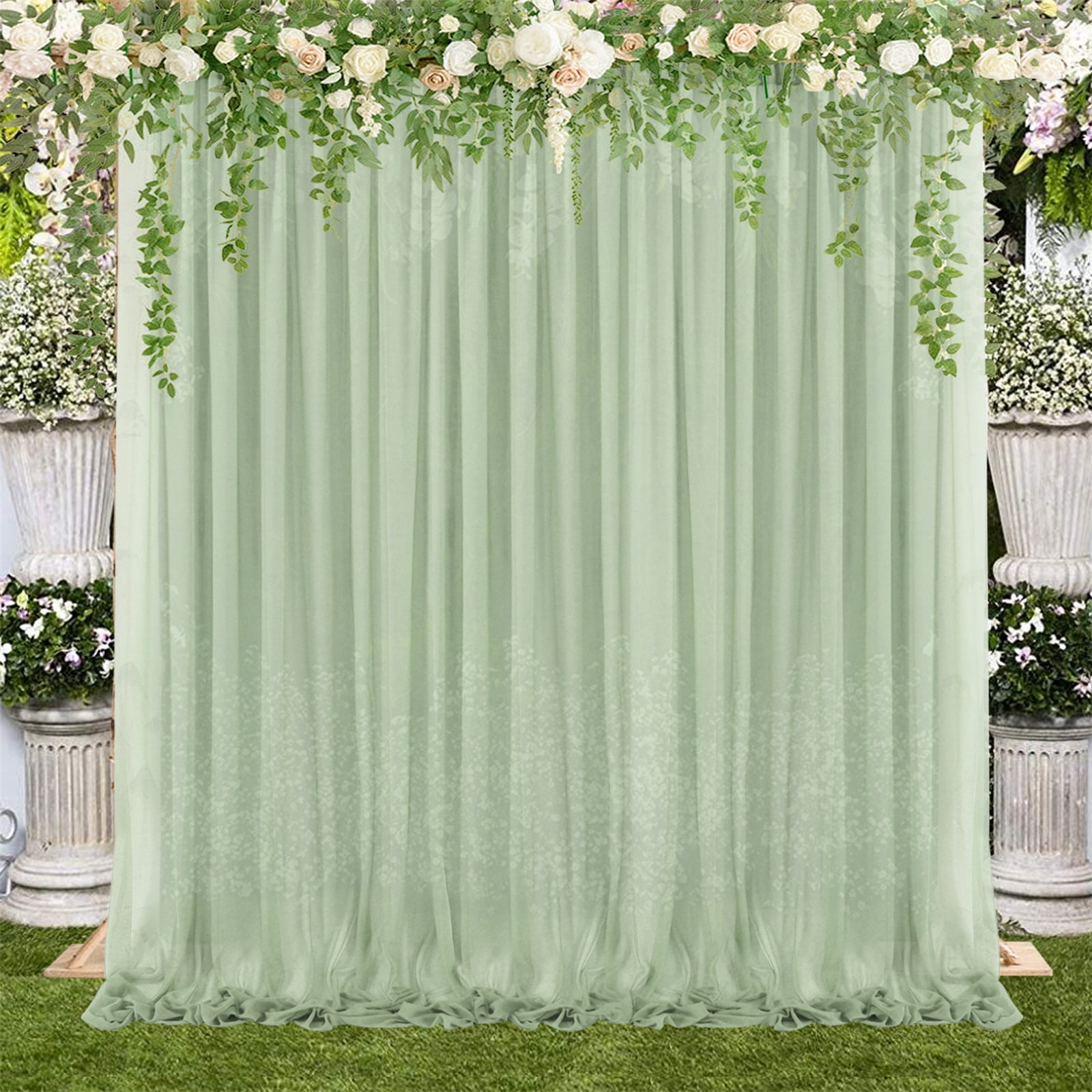 Background Decoration Backdrop Curtain Fabric For Wedding Party Translucent  Shower Baby Indoor Outdoor 150*250cm Screen 