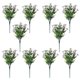 thumbnail image 1 of Flores artificiales de viola con tallos de pino y violeta | Plantas decorativas realistas para la decoración del hogar | Flores artificiales de bajo mantenimiento para bodas, 1 of 4