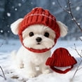 thumbnail image 3 of Yellow Knit Dog Beanie with Ear Flaps Warm Dog Beanie for Dogs Winter Hat Knitted Cat Wrap for Pets Cozy Pet Hat Party Clothing Gifts Puppy Neck Scarf Decoration, 3 of 8