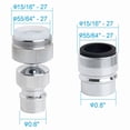thumbnail image 3 of YANI -2 Pack Dishwasher Faucet Adapter Dishwasher Snap Adapter Connection 15/16-27Male, 3 of 6
