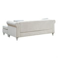 thumbnail image 3 of Passion Furniture Raisa 82 in. Beige Velvet 3-Seater Sofa with 2-Throw Pillow, 3 of 3