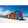 thumbnail image 2 of Bradfield, N.  32x22 White Modern Wood Framed Museum Art Print Titled - Rainbow Beach Huts, 2 of 4