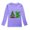 Purple, variant on MIASHUI Girls Tops Tees & Shirts Autumn Long Sleeve Christmas Cartoon Dinosaur Print T-Shirt for Toddlers and Kids