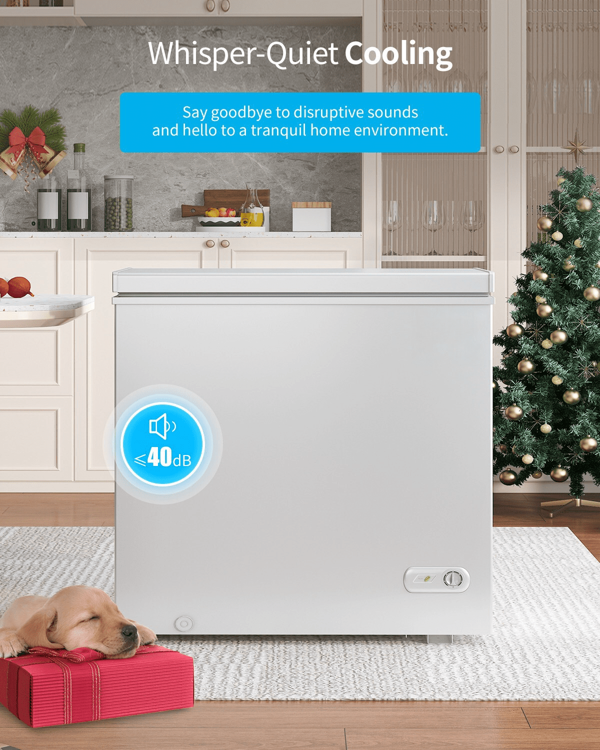 DISHUP 12.0 Cu.Ft Chest Freezer, Deep Freezer with Removable Basket, Adjustable Temperature, for Home/Office/Garage/Bar,White
