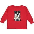 thumbnail image 3 of Inktastic Tri-color Border Collie Boys or Girls Long Sleeve Toddler T-Shirt, 3 of 5