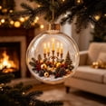 thumbnail image 5 of Christmas Story Ornament Ball, 3.9-Inch Lighted 3D Sphere with Flat Holiday Artwork for Tree, Window, Mantel and Festive Home Decor, 5 of 6
