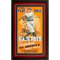 thumbnail image 2 of Babe Ruth Yankees Movie Poster Framed Double Mat Print, 2 of 5