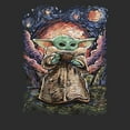 thumbnail image 2 of Women's Star Wars: The Mandalorian The Child Starry Night  Graphic Tee Black Medium, 2 of 4