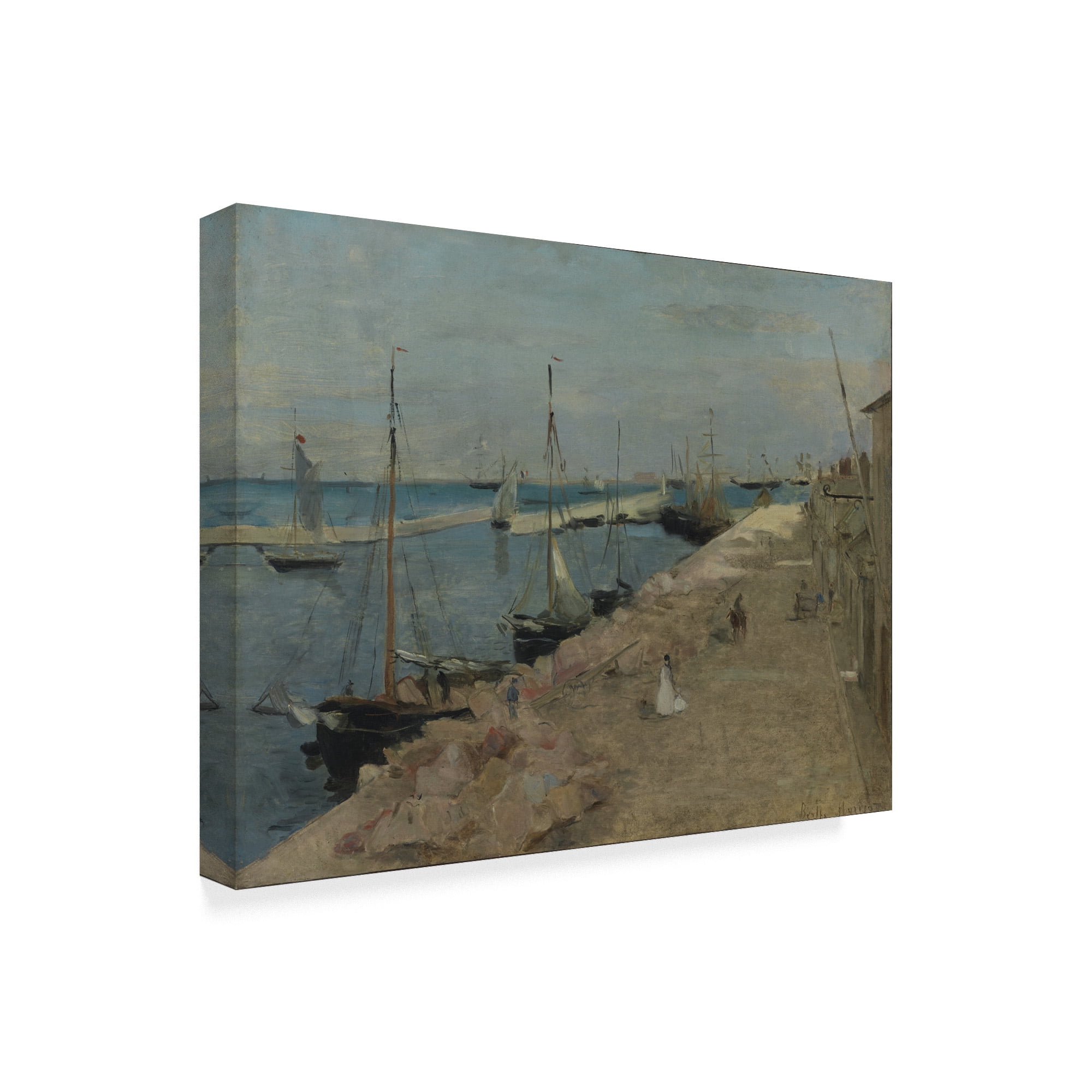 Trademark Fine Art 'The Harbour At Cherbourg' Canvas Art by Berthe Morisot