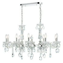 CWI Lighting Flawless 10 Light Up Metal Chandelier in Chrome