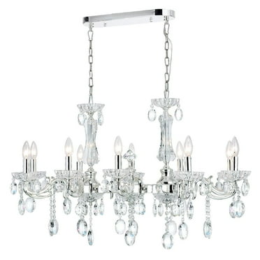 CWI Lighting Flawless 10 Light Up Metal Chandelier in Chrome