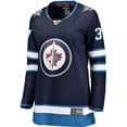 thumbnail image 2 of Women's Fanatics Connor Hellebuyck Navy Winnipeg Jets Breakaway Jersey, 2 of 3