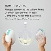 Willow 3.0 Pump Breast Pump Flanges, 2-Pack | Breast Shield & Nipple Visibility for Hands-Free Breast Feeding | Compatible with Willow Pump Milk Bags (Clear, 21mm)