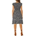 thumbnail image 3 of MODA NOVA Juniors Summer Sundresses Floral Smocked Fit and Flare Midi Dress, 3 of 6
