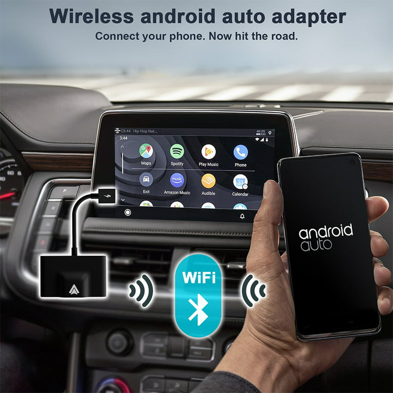 Virwir Android Auto Wireless CarPlay Adapter Wired to Wireless CarPlay  Dongle Plug and Play Fit for 98% Wired Carplay Cars, Black (Please Check If  It Fits Your Car Before Purchasing) 