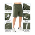 thumbnail image 4 of NORTHYARD Men's and Big Men's 9" Athletic Running Shorts Quick Dry Lightweight Gym Workout Short with Zipper Pockets Armygreen 3XL, 4 of 8