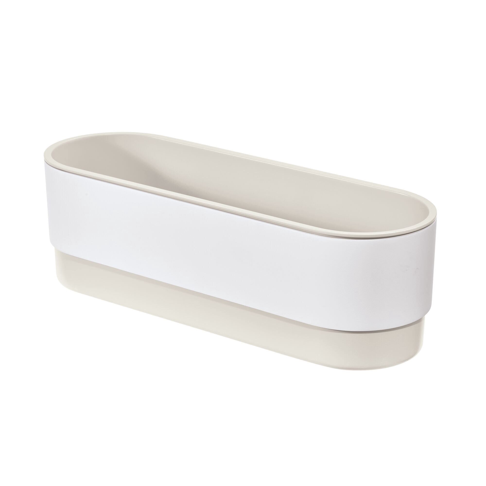 iDesign Adhesive Shower Basket - Orleans Collection - Coconut/White
