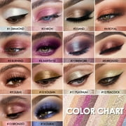 FOCALLURE Liquid Glitter Eyeshadow,Metallic Long Lasting Waterproof Eye Makeup, BURNING