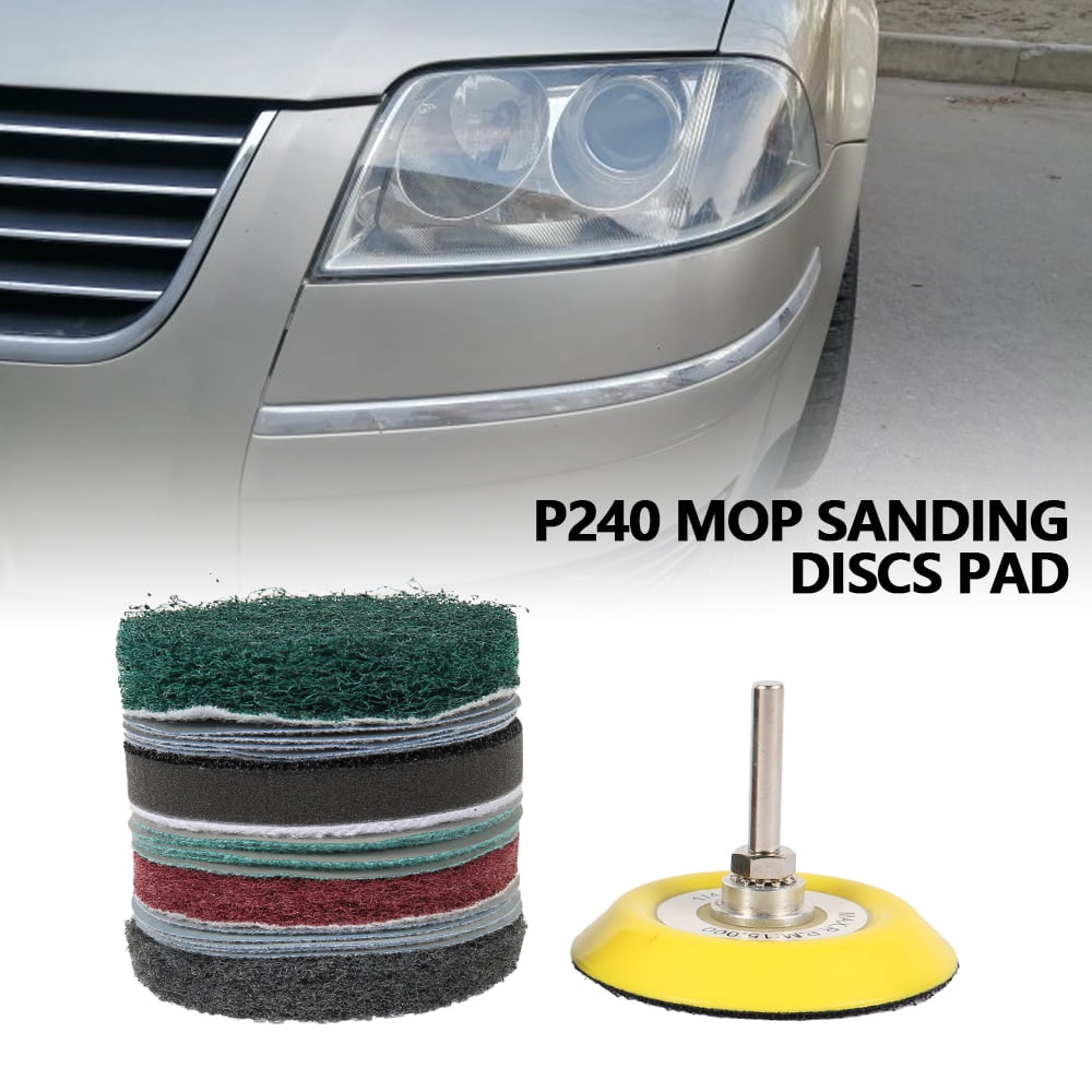Car Headlight Repair Tool Sanding Disc Reusable Polishing Pad Drill Adapter Kits 