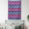 thumbnail image 4 of Navy and Blush Tapestry, Geometrical Diamond Line Pattern Retro Nostalgic Psychedelic Design, Wall Hanging for Bedroom Living Room Dorm Decor, 40W X 60L Inches, Magenta Purple Blue, by Ambesonne, 4 of 5
