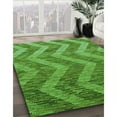thumbnail image 3 of Ahgly Company Machine Washable Indoor Round Transitional Green Area Rugs, 3' Round, 3 of 7