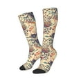 thumbnail image 2 of Bingfone Compression Socks For Women And Men Long Socks For Running Athletic Cycling Nurse-Floral With Birds And Fantasy Flowers, 2 of 9