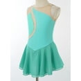 thumbnail image 2 of MSEMIS Kids Girls Shiny Ballet Dress Figure Ice Skating Dresses Lyrical Dancewear 6-14 Green 6, 2 of 7