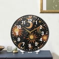thumbnail image 4 of Yayeee Wall Clock Battery Operated 9.5" Silent Quartz Non-Ticking for Living Room Decor, Sun Moon and Stars Pattern, 4 of 8
