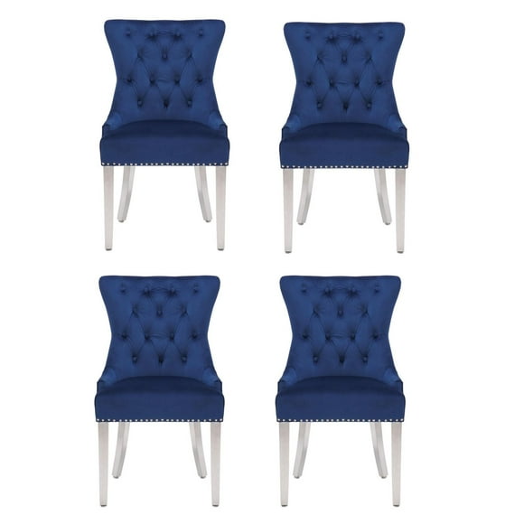 Plata Import Chaise Chairus en Bleu - Set 4