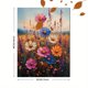 thumbnail image 3 of Qisvanset 12x16 Inch 2D Flat Framed Canvas Art, Vintage Wildflower Field Oil Painting Rustic Retro Landscape Living Room Wall Art, 3 of 5