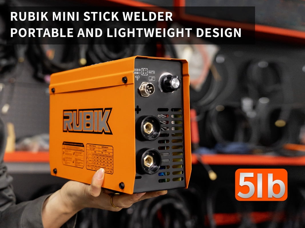 Rubik Mini Stick Welder 160A, Welding Machine 3 in 1 ARC/Mig/Lift Tig, Protable Welder Machine 110/220V with IGBT Inverter, LCD Digital Dispaly, Arc force and Anti-Stick