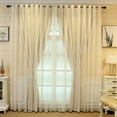 thumbnail image 2 of Curtains for Living Room Polyester-Cotton Blend, Curtain 1 140X180Cm Beige Curtain (Beige-C), 2 of 8