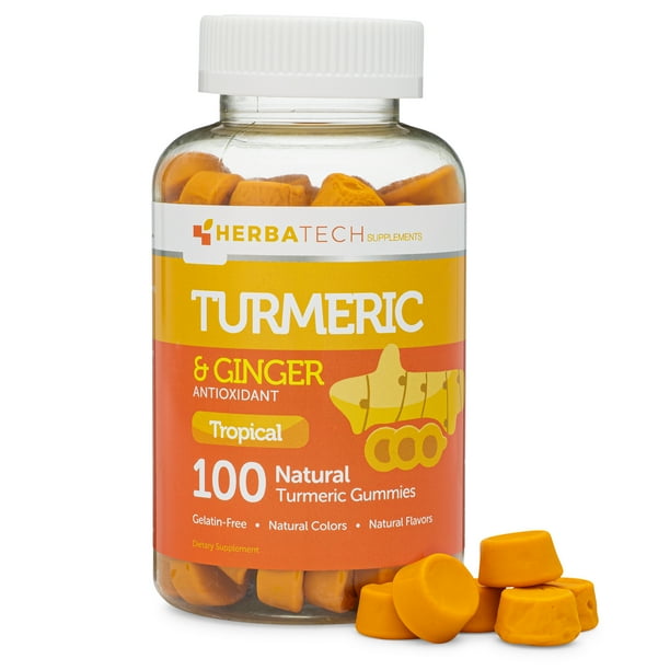 Turmeric Curcumin Gummies with Ginger Root (100 Count) Chewable