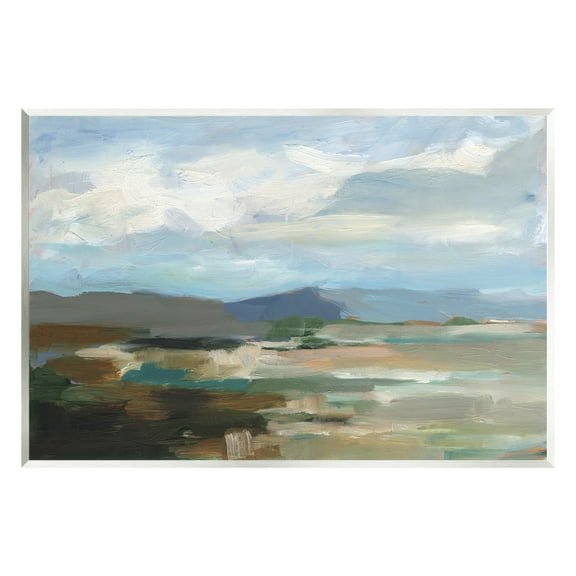 Stupell Industries Abstract Cloudy Mountains Landscape Painting Unframed Art Print Wall Art, 15 x 10