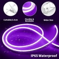 thumbnail image 2 of WANGQ LED Strip White 16.4ft/5m Neon Strip 12V Silicone Waterproof Flexible LED Neon Rope Light (Power Adapter Not Included), 2 of 7