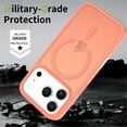 thumbnail image 4 of Allytechgroup for Apple iPhone Air Case, Matte Translucent Back Cover Compatible with Magsafe Slim Fit Shell with Camera Control Button Shockproof Phone Case for iPhone Air, Orange, 4 of 6