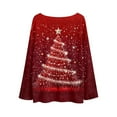 thumbnail image 5 of Horkkom Sweaters for Women Christmas Tree Print Ugly Sweater Party Holiday Long Sleeve Sweaters L, 5 of 6