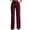 Wine, variant on Qingpeng Womens Dress Pants Striped Business Casual High Waisted Stretchy Slacks Pull On Straight Leg Work Office Trousers