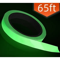 Glow in The Dark Tape Reflective Tape Outdoor Safety Caution Neon Tape Luminous Photoluminescent Egress Markers Stairs, Walls, Steps, Exit Sign Glowing Pro Theatre Stage Floor 0.5" x 65 FT