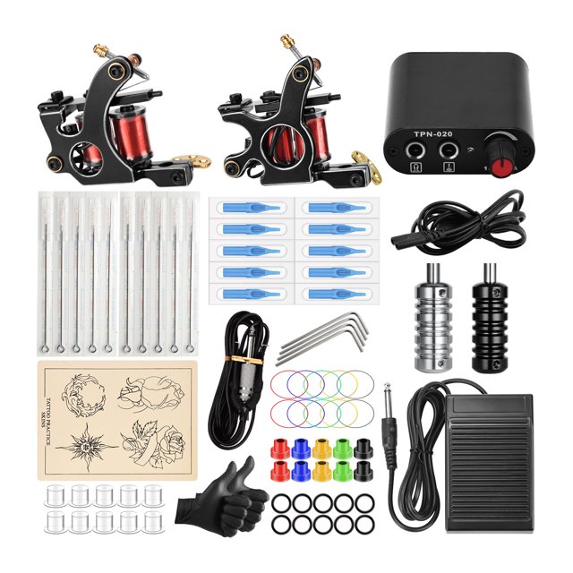 Tattoo Shading Machine Kit 2 Máquina de tatuaje rotativa Fuente de alimentación Labymos maquina de tatuar