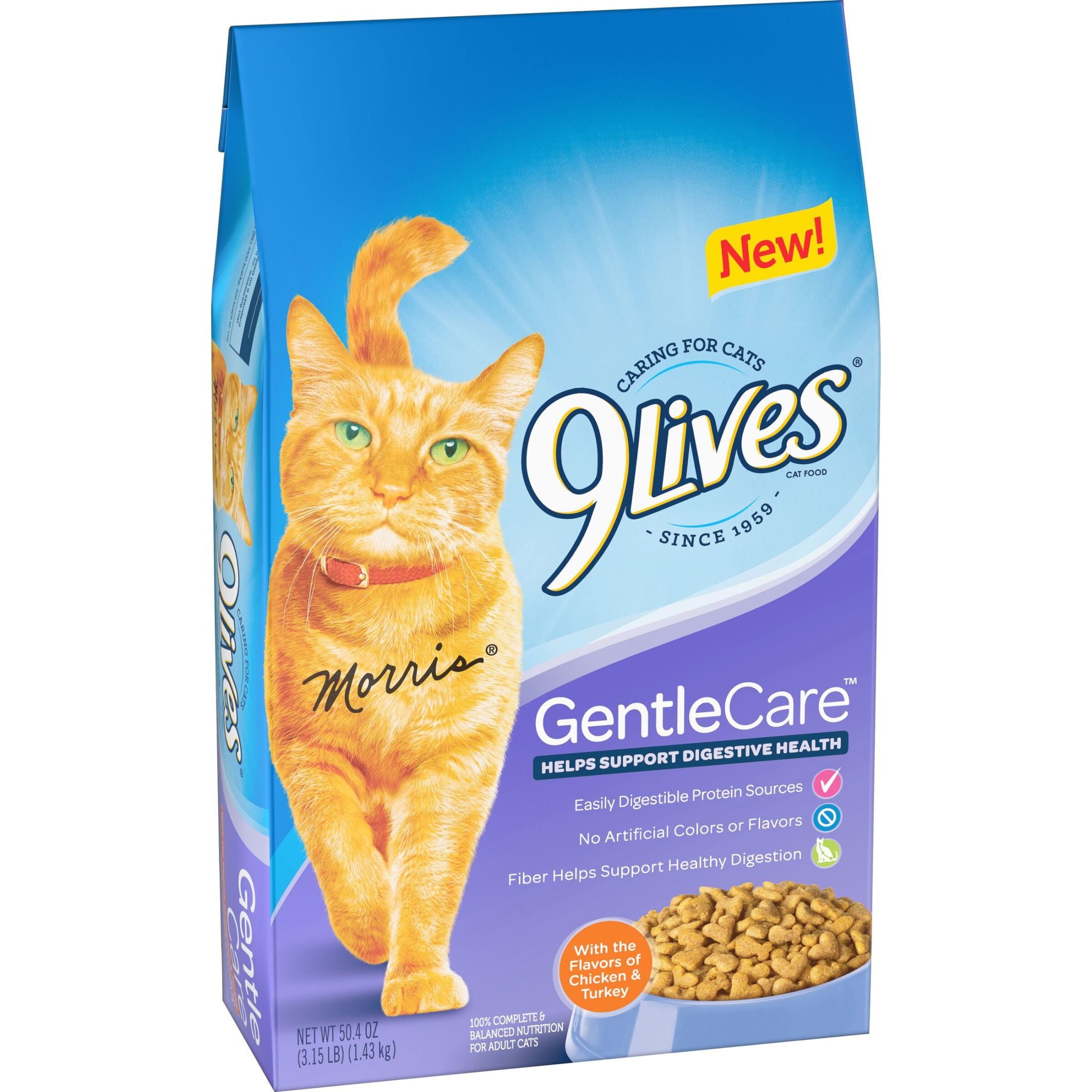 9Lives Gentle Care Dry Cat Food, 3.15 lb. Bag