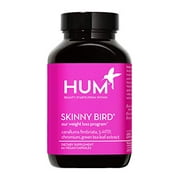 Angle View: HUM Skinny Bird - Green Tea Extract, Caralluma Fimbriata, Chromium & 5-HTP for Weight Management Support - Boost Metabolism, Help Minimize Stress Response & Curb Appetite (90 Vegan Capsules)