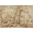 thumbnail image 3 of Pieter Bruegel The Elder 24x18 Black Modern Framed Museum Art Print Titled - Peasants and Cattle Near a Farmhouse (C. 1553-1554), 3 of 5