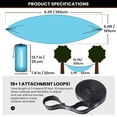 thumbnail image 3 of Overmont Hammock for Two Double Layers Outdoor Hammock Portable Camping Hammock Lightweight for Backpacking Hiking Sports Travel with Tree Straps German TUV Certificated Cyan and Grey, 3 of 6