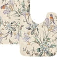 thumbnail image 5 of GZHJMY Watercolor Birds Paisley Bathroom Rug - 16" x24" Ultra Soft Non Slip Bath Mat Absorbent Plush Shaggy Bath Rugs for Tub, Shower, Bath Room, Machine Wash Carpet Runner, 5 of 7