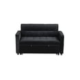thumbnail image 5 of Lilola Home 53.5"W Black Velvet Convertible Sleeper Loveseat with Tufting, 5 of 10