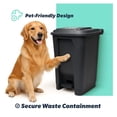 thumbnail image 3 of Pet Waste Station, Outdoor Dog Poop Trash Can with Step-On Lid, Square Plastic Dog Waste Station, Black, 41 lb. Capacity, 3 of 7