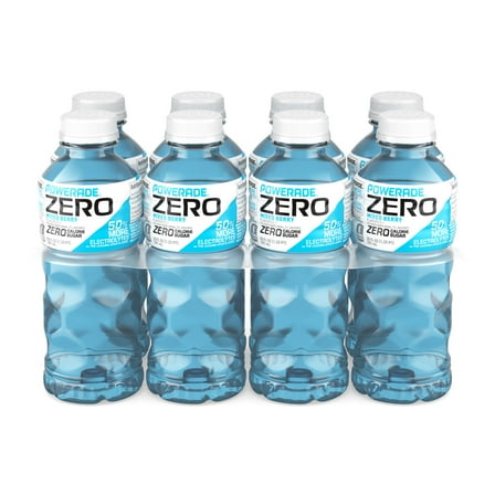 POWERADE Zero Sugar Mixed Berry Electrolyte Sports Drink, 20 fl oz, 8 Pack Bottles