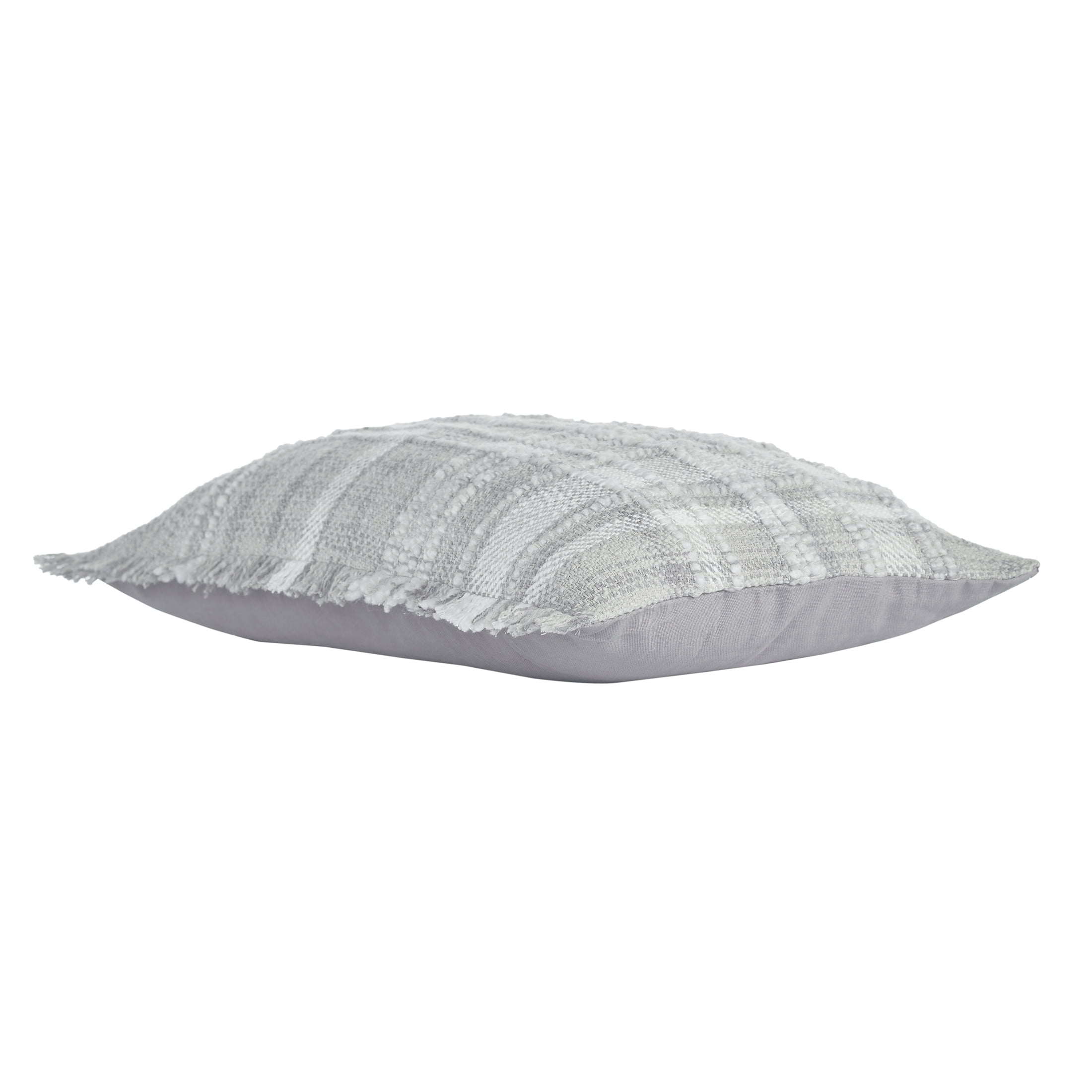 (2 pack) Better Homes & Gardens Lulu 14 in x 20 in Silver Plaid Cotton-Rich Decorative Pillow