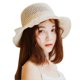 thumbnail image 1 of Sombrero de paja Qarigey con lazo hecho a mano tejido hueco mujer Beige Talla Única, 1 of 6